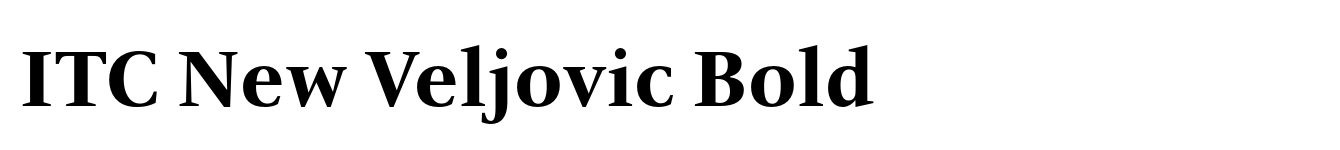 ITC New Veljovic Bold